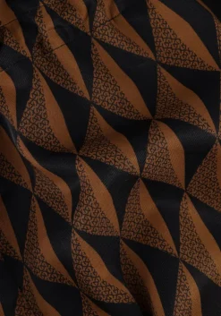 bruine gestuz midi jurk lithilde long dress