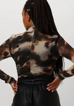 bruine gestuz tops & t-shirts behkagz mesh top