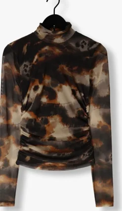 bruine gestuz tops & t-shirts behkagz mesh top