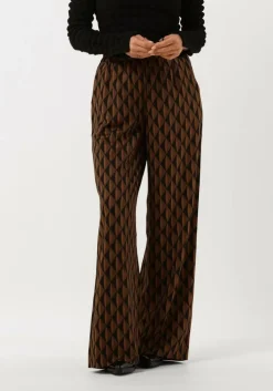 bruine gestuz wijde broek lithilde hw pants