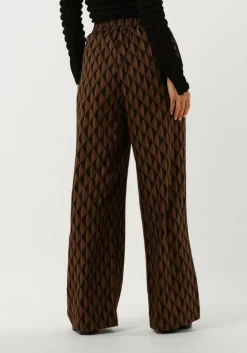 bruine gestuz wijde broek lithilde hw pants