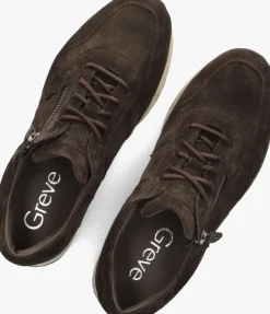 bruine greve lage sneakers haarlem k