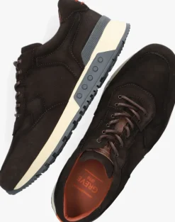 bruine greve lage sneakers haarlem k