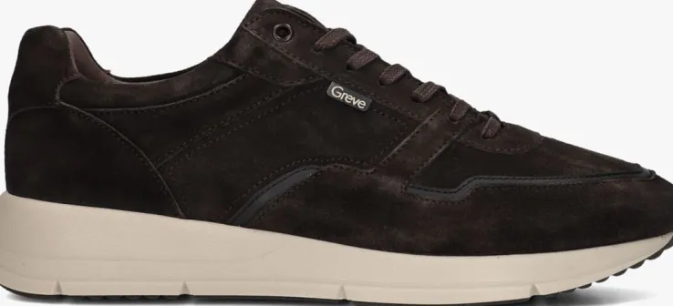 bruine greve lage sneakers walker h