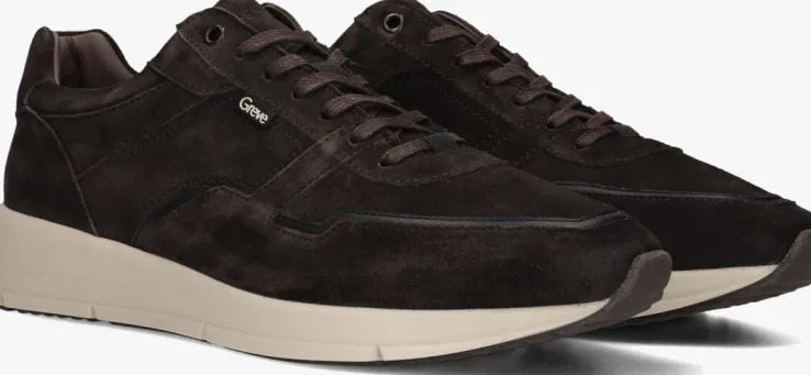 bruine greve lage sneakers walker h