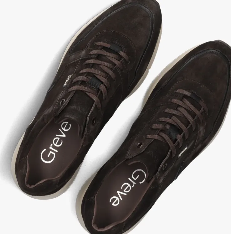 bruine greve lage sneakers walker h