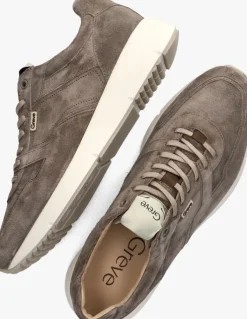 bruine greve lage sneakers walker 2346