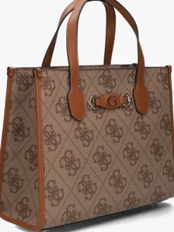 bruine guess schoudertas izzy comp tote