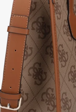 bruine guess schoudertas izzy comp tote