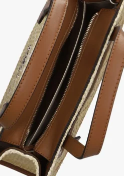 bruine guess schoudertas silvana 2 comp tote