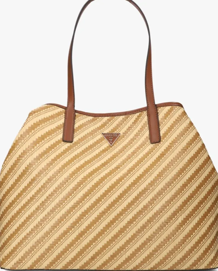 bruine guess schoudertas vikky ii large 2 in 1 tote