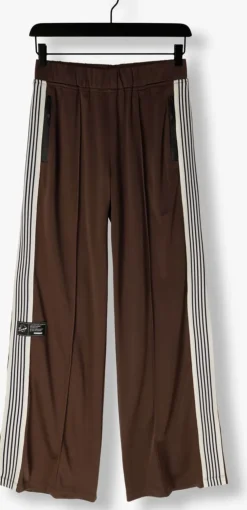 bruine haute l'amitié joggingbroek baggy track tall pants