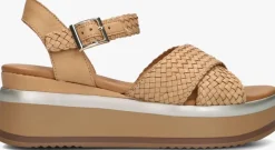 bruine inuovo platte sandalen a98004