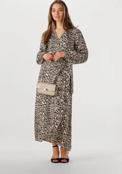bruine jansen amsterdam maxi jurk rebecca jurk wa 564 wrap long sleeve