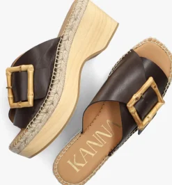 bruine kanna slippers 23059