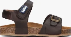 bruine kipling platte sandalen fabio