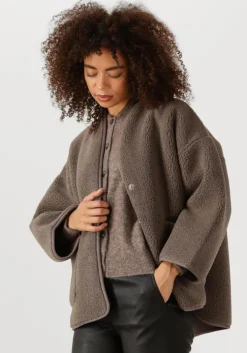 bruine knit-ted teddy jas joko