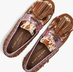 bruine kurt geiger london mocassins tassel fringe