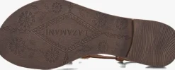 bruine lazamani platte sandalen 75.017
