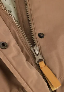 bruine lil' atelier parka's nmfgerda padded long jacket fo lil