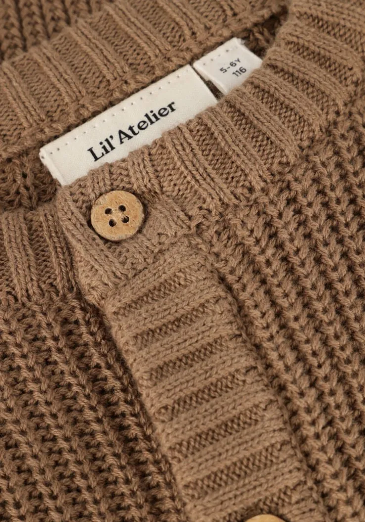 bruine lil' atelier vest nmnemlen lin ls knit lil