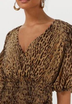 bruine liu jo mini jurk abito ts.nav leo