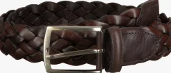 bruine mazzeltov riem treccia pelle