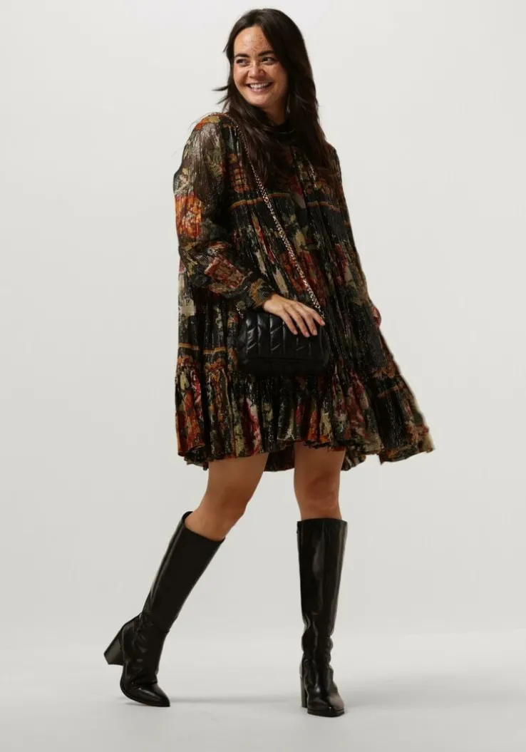 bruine mes demoiselles mini jurk molda