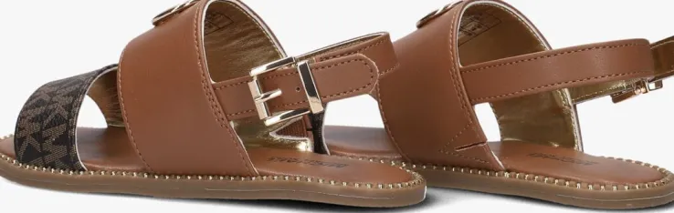 bruine michael kors kids platte sandalen jagger maxson