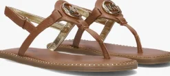 bruine michael kors kids platte sandalen jagger riley
