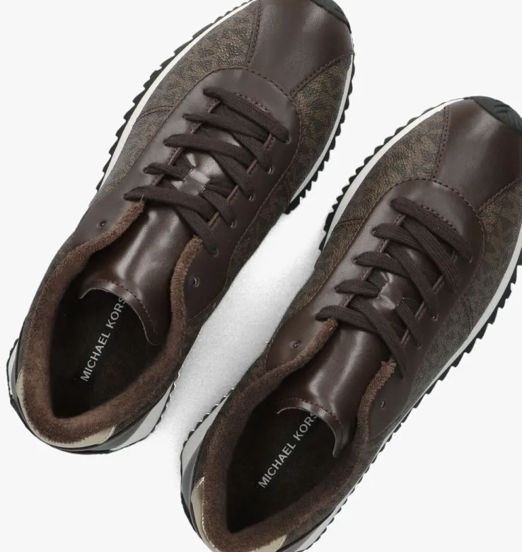 bruine michael kors lage sneakers rhodes trainer