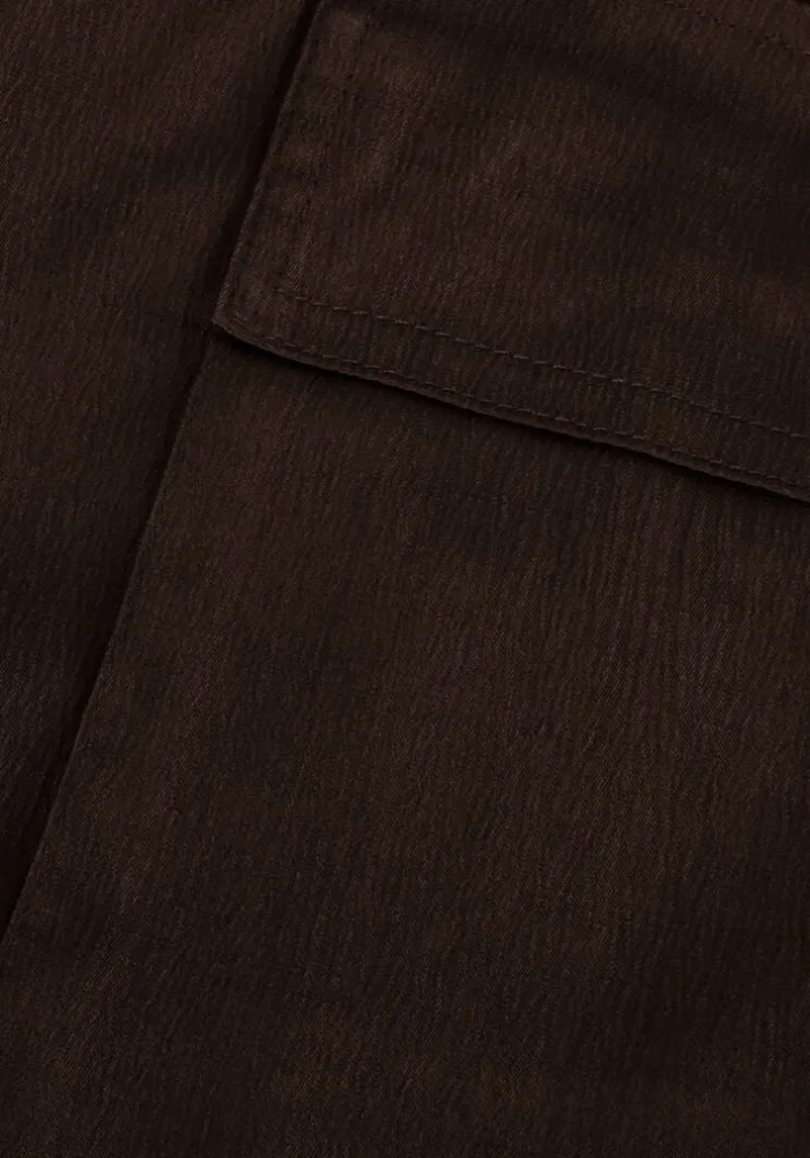 bruine minus cargobroeken wendy wide leg pant