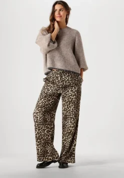 bruine modström pantalon tipsymd print pants