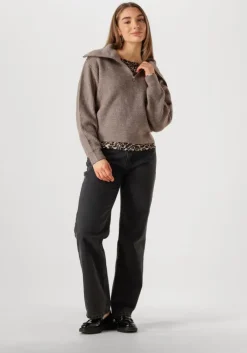 bruine modström top gwenmd print top