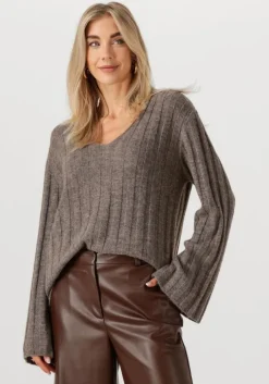 bruine modström trui treemd v-neck