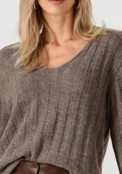 bruine modström trui treemd v-neck