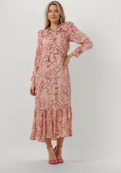 bruine moliin midi jurk rosalie