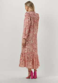 bruine moliin midi jurk rosalie