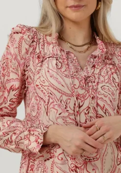 bruine moliin midi jurk rosalie