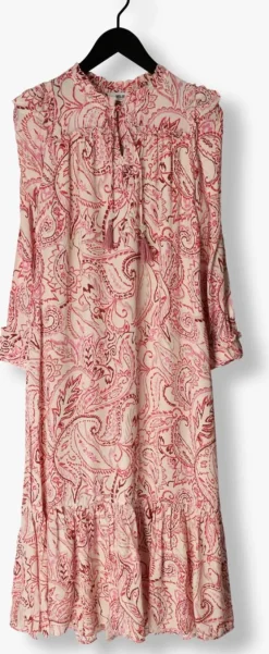 bruine moliin midi jurk rosalie