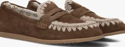 bruine mou loafers bellerina closed toe