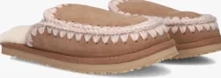 bruine mou pantoffels slipper full eskimo stitch