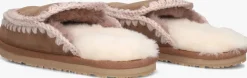 bruine mou pantoffels slipper full eskimo stitch