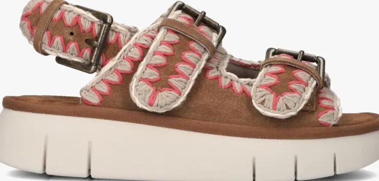 bruine mou sandalen bounce sandal