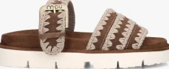bruine mou slippers bio sandal buckle strap