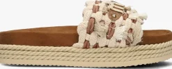 bruine mou slippers monoband rope sandal fringes