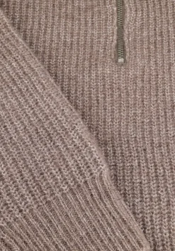 bruine msch copenhagen trui mschgytta zip pullover