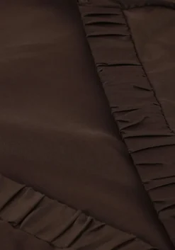 bruine neo noir maxi jurk illana poplin dress