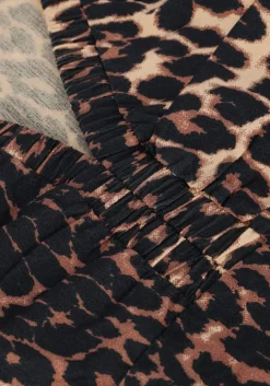 bruine neo noir midi jurk illana leo dress