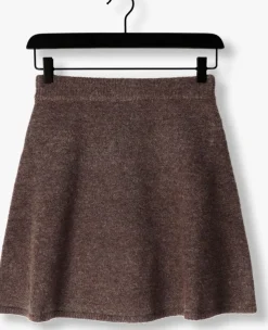 bruine neo noir minirok gisa knit skirt